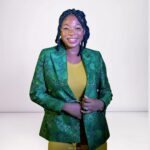 Emerald Geo Luxe Blazer & Mustard Palazzo Set
